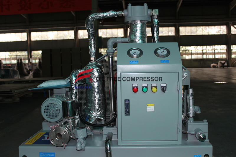 Compressor de gás livre do vapor de água do óleo Oilless para o fabricante de fechamento dos dispositivos